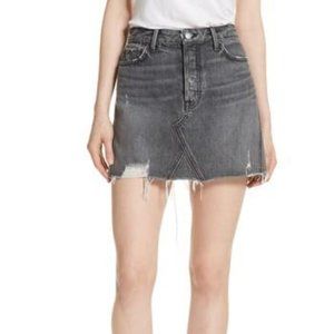 GRLFRND Eva A-Frame Gusset Skirt in Silver Spoon Size 24